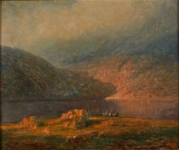 August Piepenhagen - Alpensee im Abendlicht