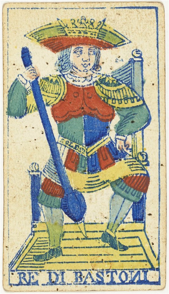 Piedmontese tarot deck - Solesio - 1865 - King of Batons
