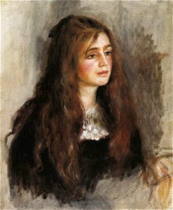 Pierre Auguste Renoir - Portrait de Julie Manet. Free illustration for personal and commercial use.