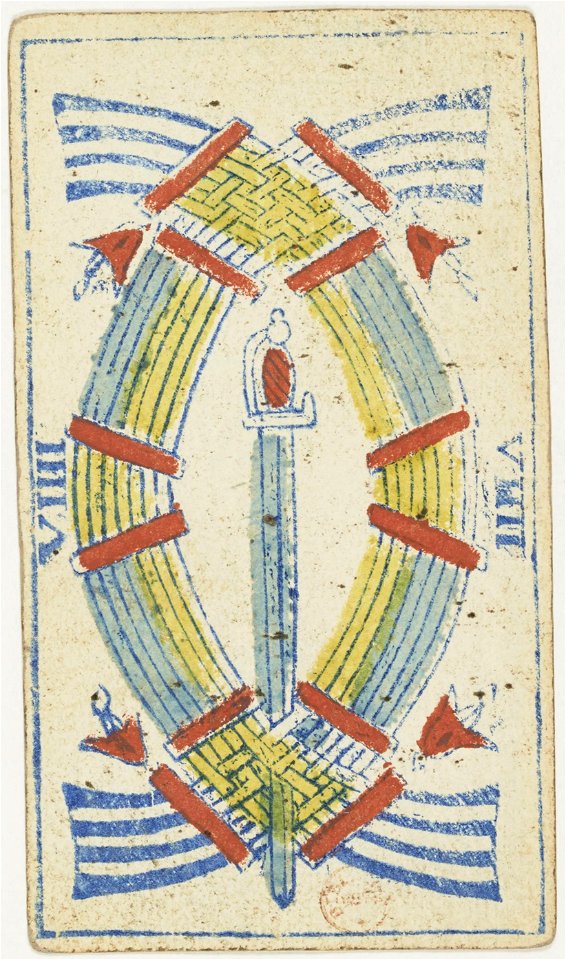 Piedmontese tarot deck - Solesio - 1865 - 9 of Swords