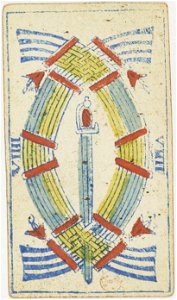 Piedmontese tarot deck - Solesio - 1865 - 9 of Swords