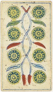 Piedmontese tarot deck - Solesio - 1865 - 8 of Coins