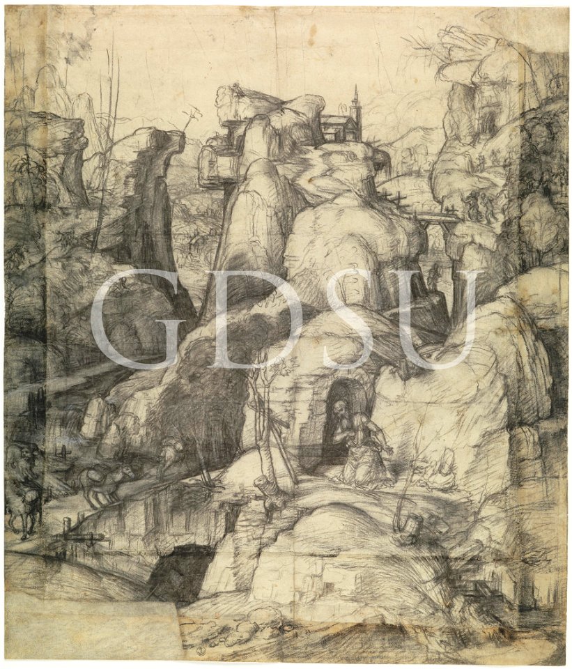 Piero di Cosimo - inv. 403 P, San Girolamo penitente in un paesaggio roccioso