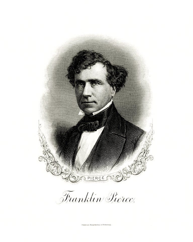 PIERCE, Franklin-President (BEP eng portrait restored)