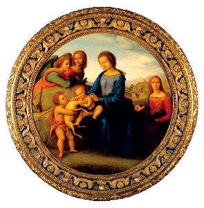 Piero di Cosimo - Madonna and Child with Saints and Angels - Google Art Project. Free illustration for personal and commercial use.