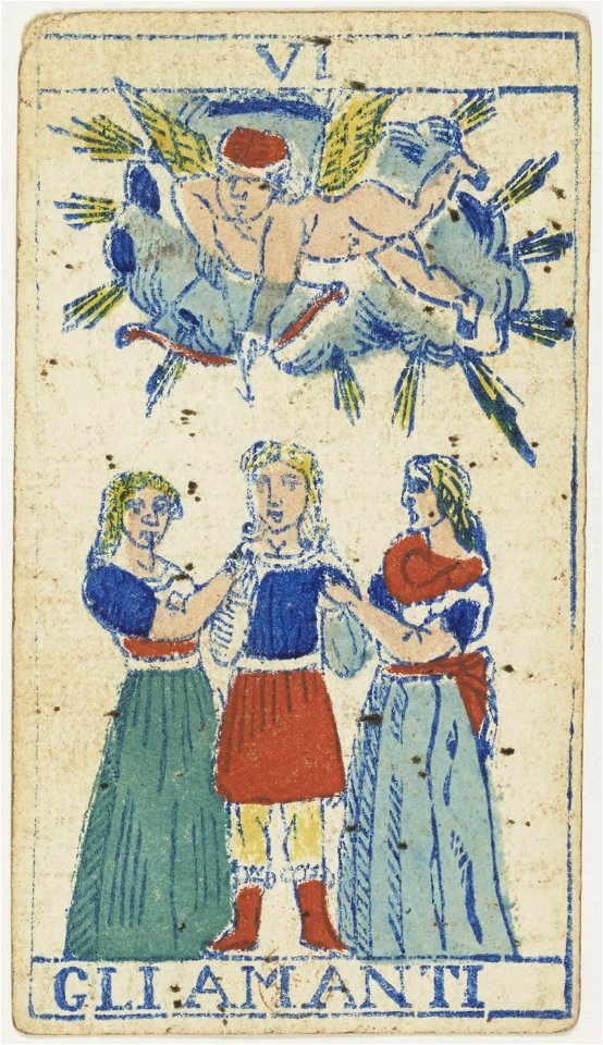 Piedmontese tarot deck - Solesio - 1865 - Trump - 06 - The Lovers