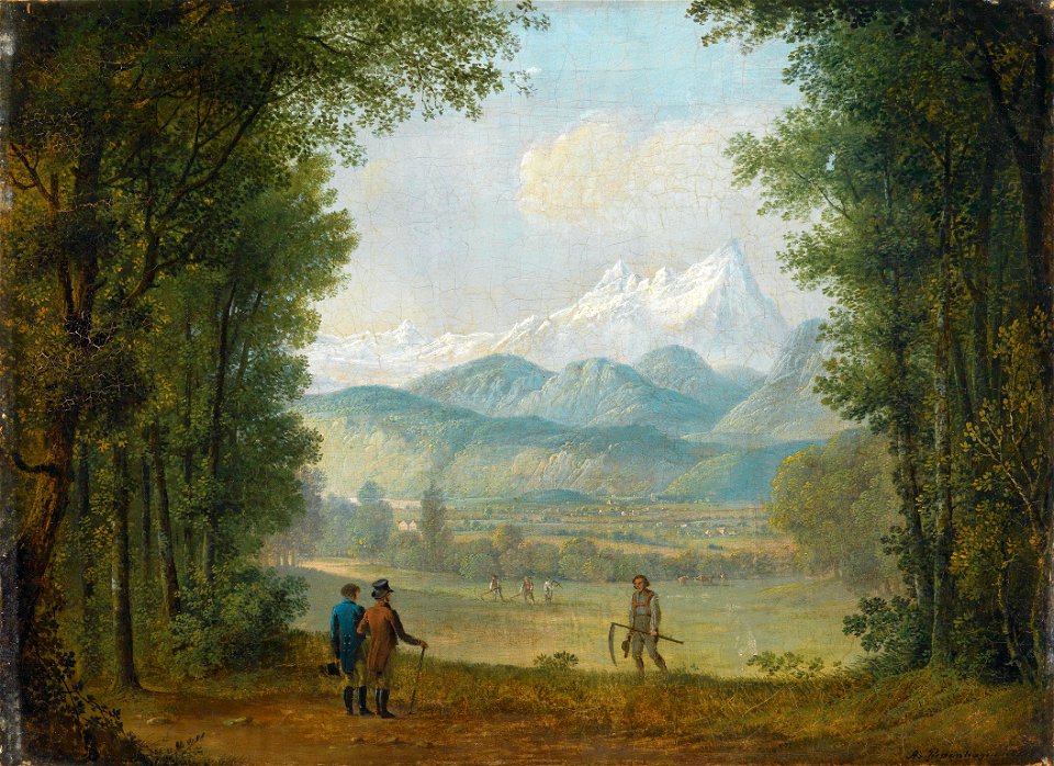 August Piepenhagen - Wanderer vor weiter Landschaft (1820)