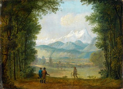 August Piepenhagen - Wanderer vor weiter Landschaft (1820)