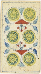Piedmontese tarot deck - Solesio - 1865 - 6 of Coins