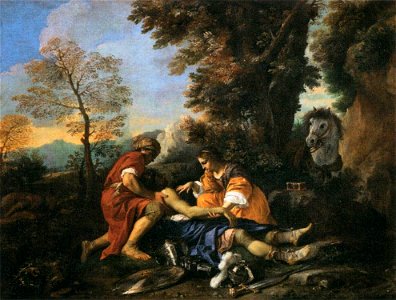 Pier Francesco Mola - Tancred Revived by Erminia and Vafrine after the Combat with Argantes - WGA16090