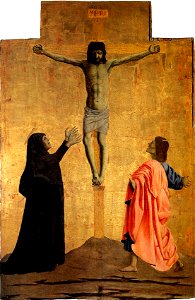 Piero, Pala della misericordia, crocifissione