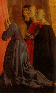 Piero della francesca, madonna della misericordia, dettaglio 01