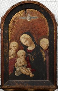 Pier Francesco Fiorentino - Madonna and Child, Saint John, and Angel - y1962-65 - Princeton University Art Museum