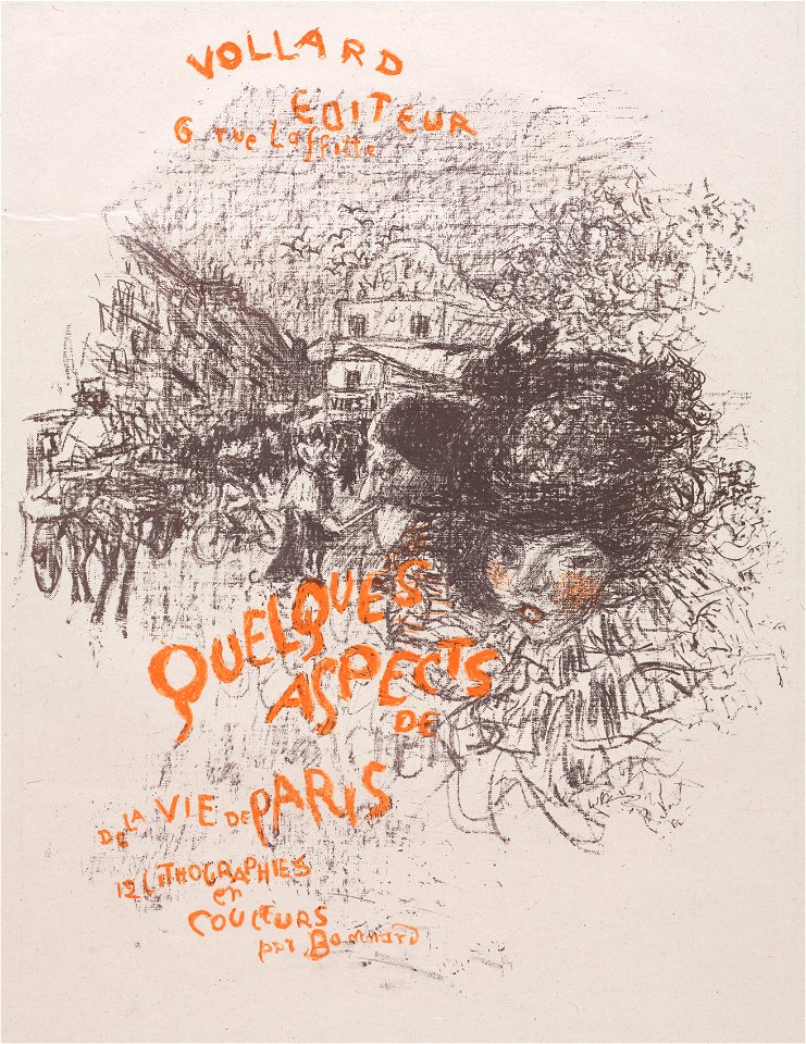 Pierre Bonnard (French, 1867-1947), Published by Ambroise Vollard, Printed by Auguste Clot - Some Aspects of Paris Life, Cover - 1948.156.1 - Cleveland Museum of Art