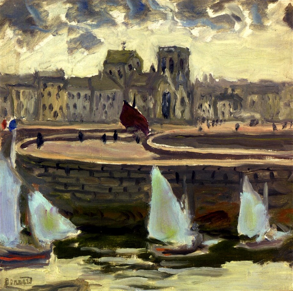 Pierre Bonnard Boats in Port at Low Tide