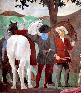 Piero della Francesca - 2a. Procession of the Queen of Sheba (detail) - WGA17493