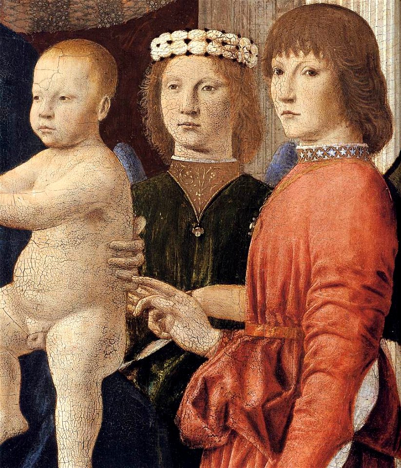 Piero della Francesca - Madonna and Child Attended by Angels (detail) - WGA17608
