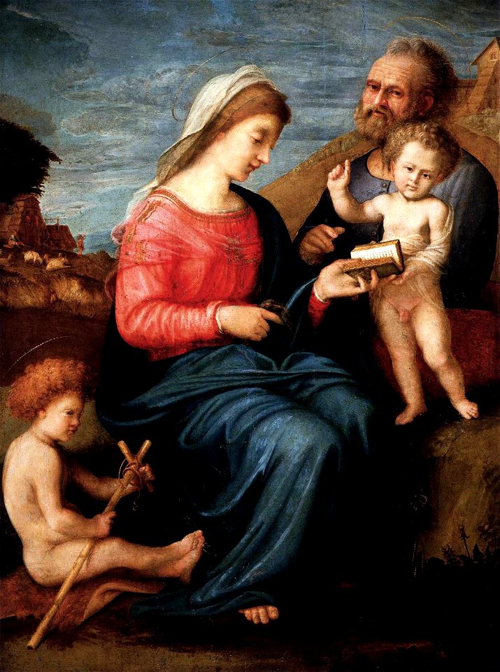 Piero di cosimo, sacra famiglia con san giovannino