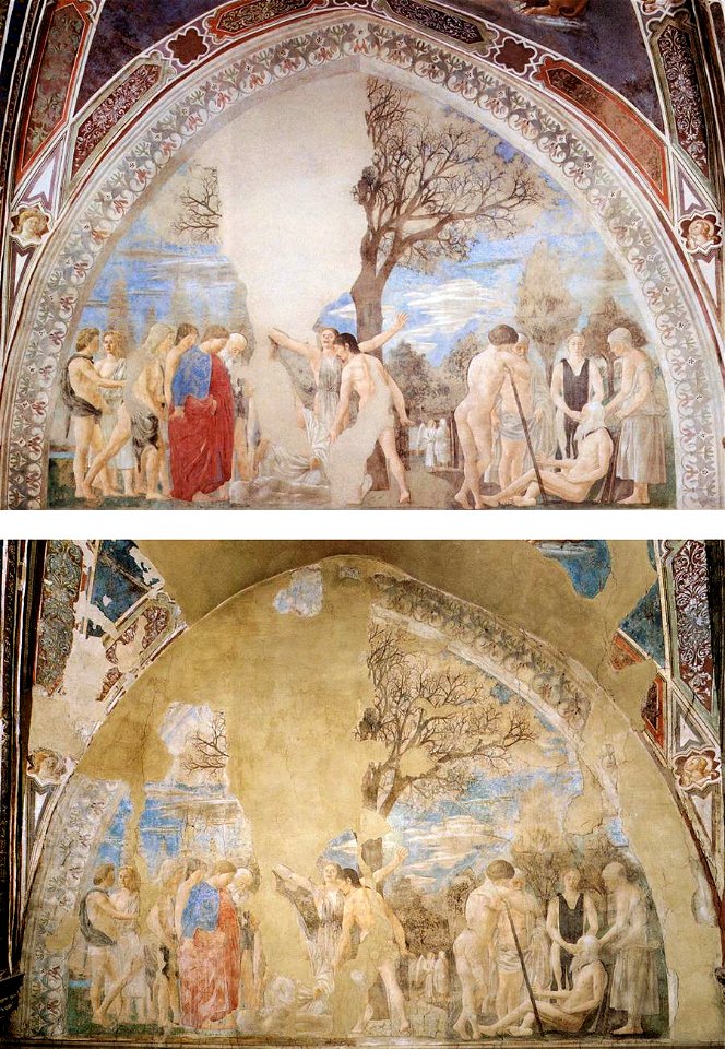 Piero della Francesca - Scene after and before restoration - WGA17590