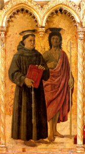 Piero della Francesca - Polyptych of St Anthony - St Anthony and St John the Baptist - WGA17464
