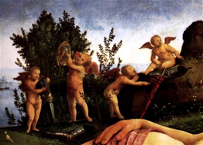 Piero di cosimo, venere marte e cupido, 04. Free illustration for personal and commercial use.