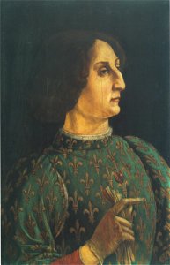Piero Pollaiuolo - Portrait of Galeazzo Maria Sforza - Uffizi 2