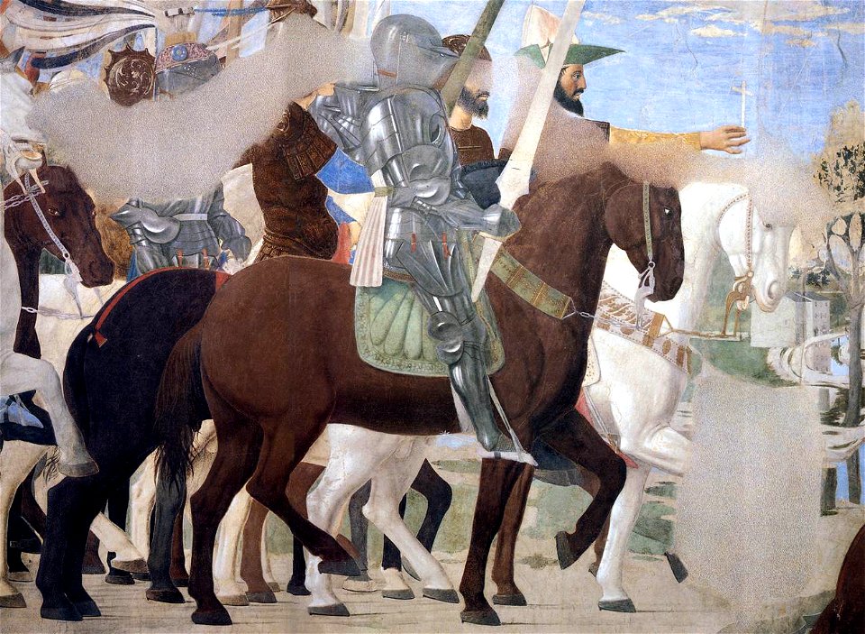 Piero della Francesca - 5. Constantine's Victory over Maxentius (detail) - WGA17519