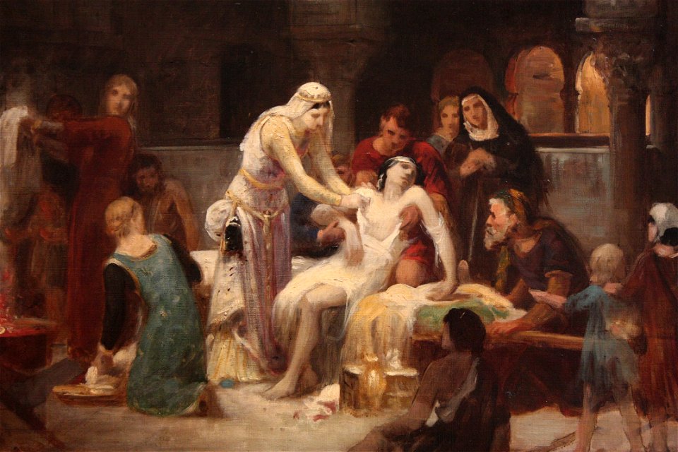 Pierre Auguste Cot - Sainte Elisabeth de Hongrie soignant 02