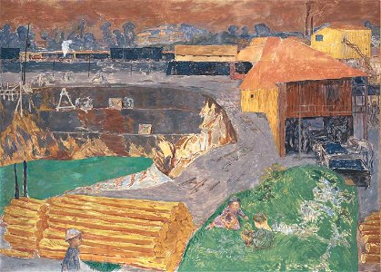 Pierre Bonnard - Braunkohlengrube - 13721 - Bavarian State Painting Collections. Free illustration for personal and commercial use.