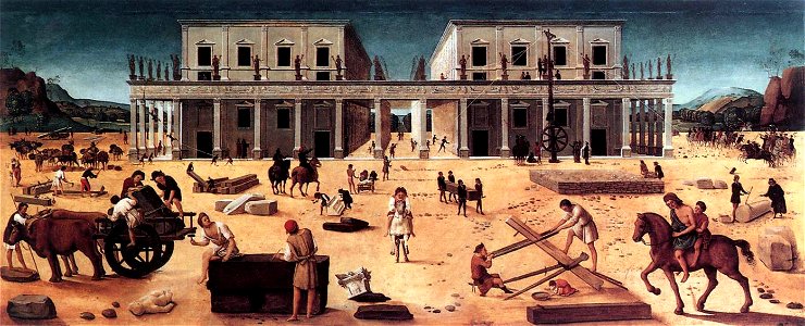 Piero di cosimo, costruzione di un palazzo