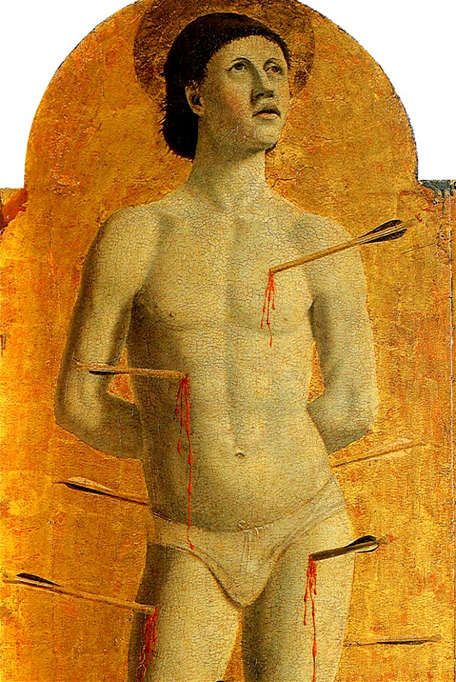 Piero, Pala della misericordia, santi sebastiano