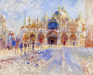 Pierre Auguste Renoir - The Piazza San Marco, Venice - Google Art Project. Free illustration for personal and commercial use.