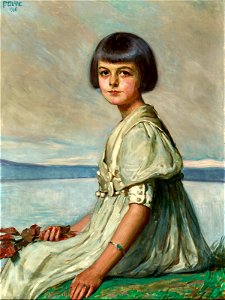 Pierre Blanc, Portrait d'une jeune fille, 1916, full