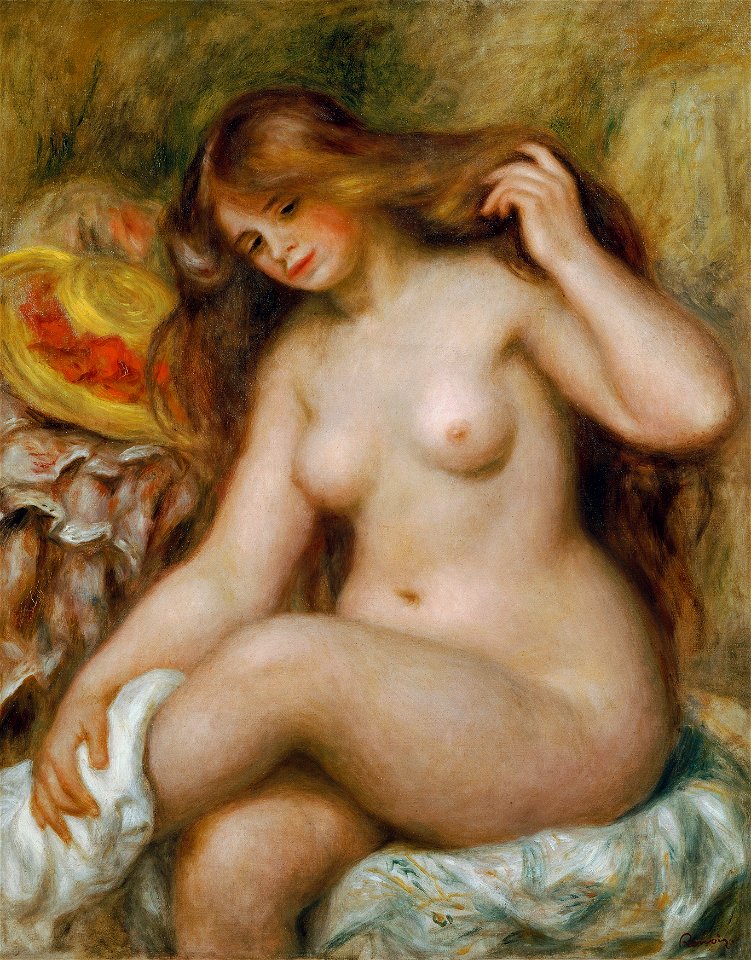 Pierre Auguste Renoir - Badende mit blondem, offenem Haar - 2414 - Österreichische Galerie Belvedere