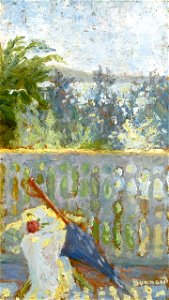 Pierre Bonnard Balcony and Umbrella