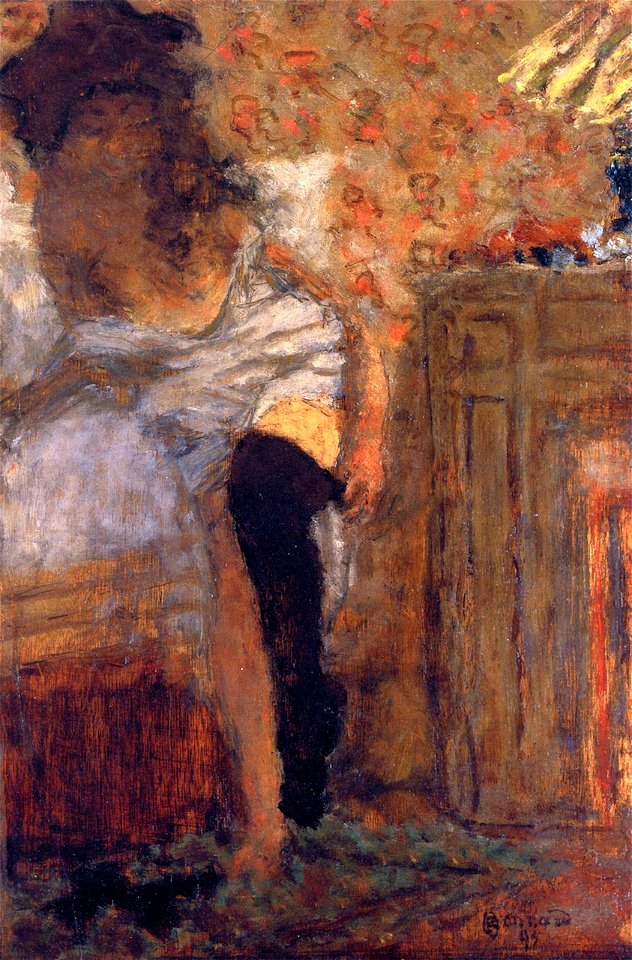Pierre Bonnard Woman Putting on Her Stockings