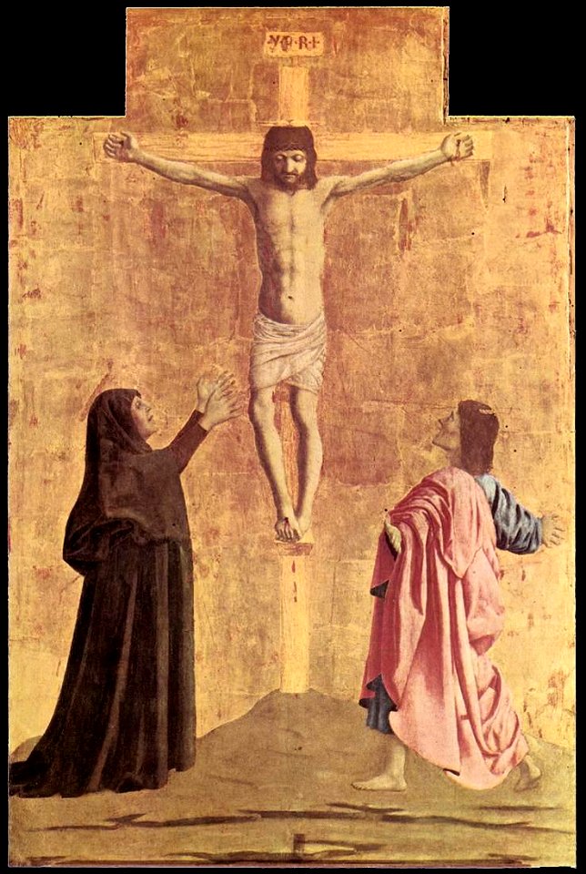 Piero della Francesca - Polyptych of the Misericordia - Crucifixion - WGA17450