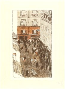 Pierre Bonnard - Quelques aspects de la vie de Paris - Coin de rue vue d'en haut