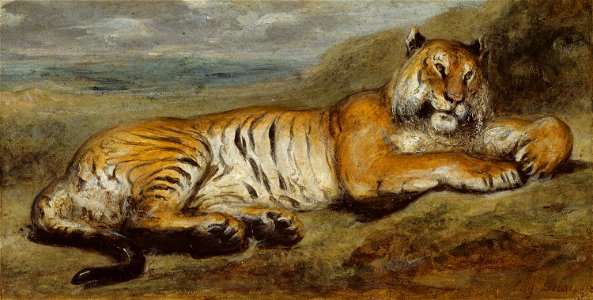 Pierre Andrieu - Tiger Resting - 1894.1049 - Art Institute of Chicago