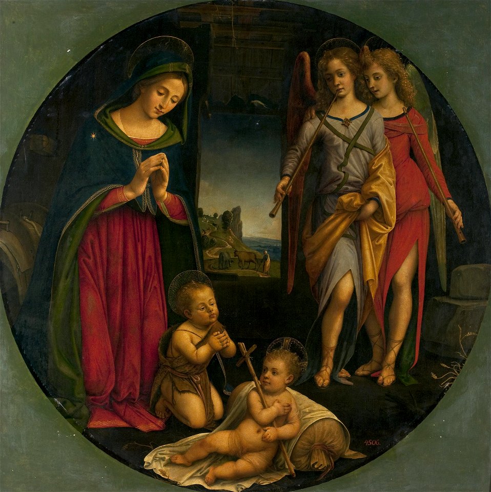 Piero di Cosimo - Adoration of the Christ Child, ГЭ-54