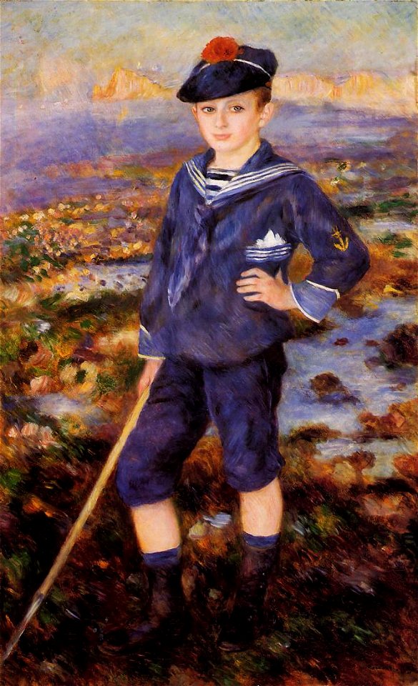 Pierre Auguste Renoir Jeune garcon sur la plage d Yport