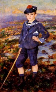 Pierre Auguste Renoir Jeune garcon sur la plage d Yport