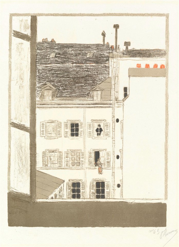 Pierre Bonnard - Quelques aspects de la vie de Paris - Maison dans la cour