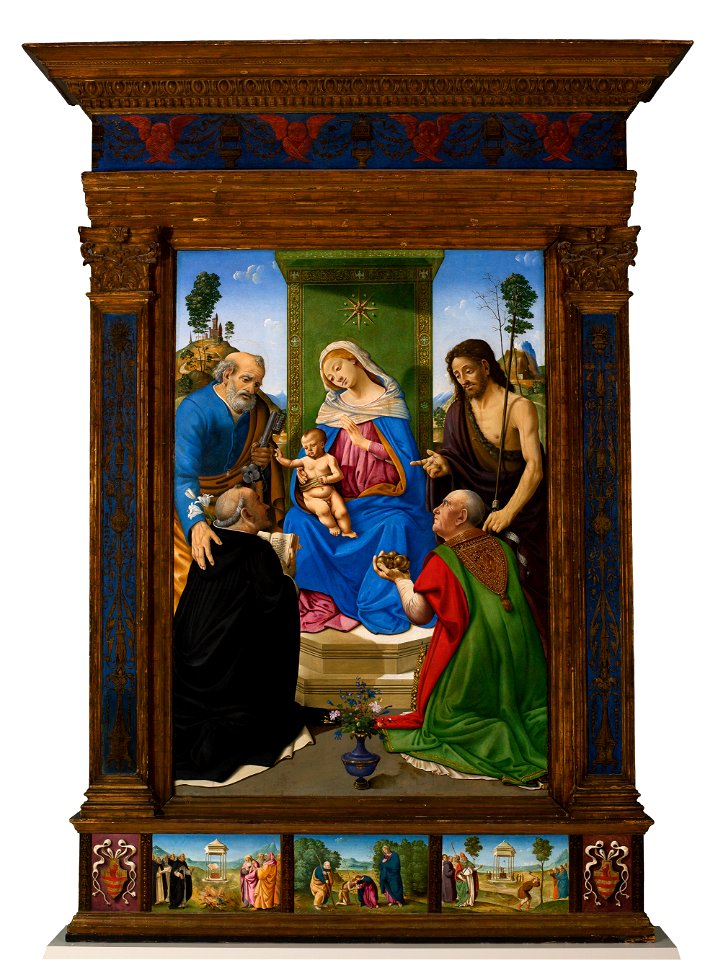 Piero di Cosimo - Madonna and Child Enthroned with Sts. Peter, John... - 1-1940 - Saint Louis Art Museum