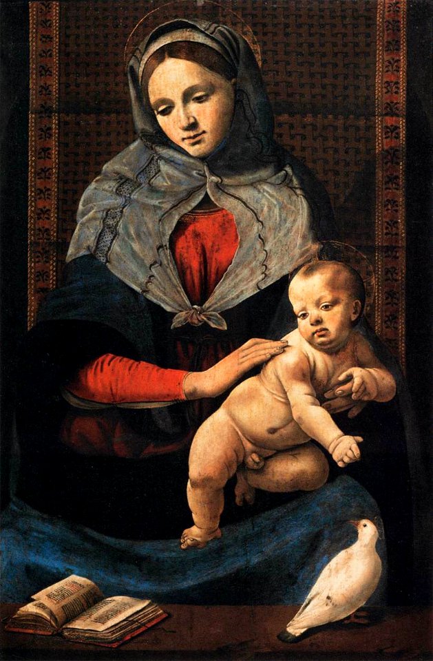 Piero di cosimo, madonna col bambino e una colomba