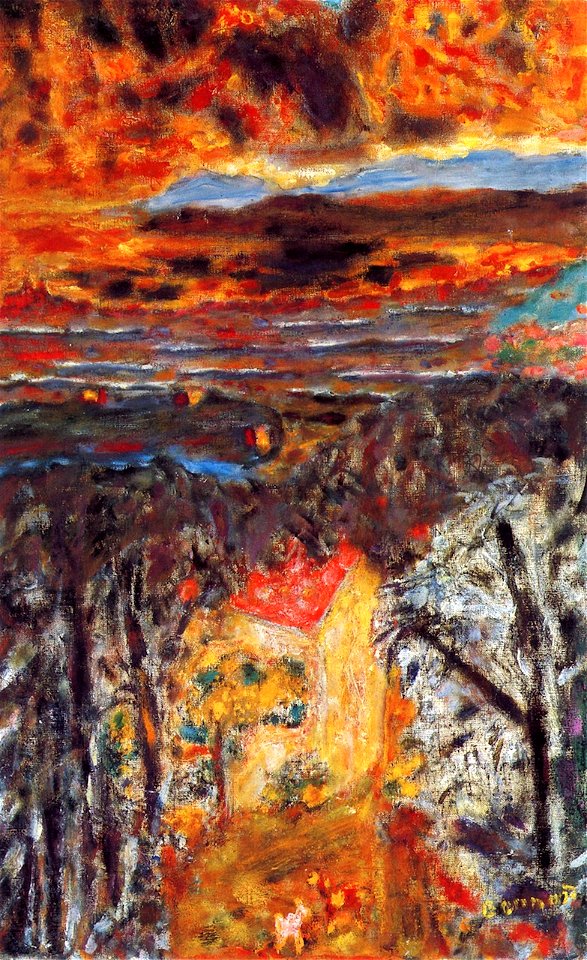 Pierre Bonnard Landscape, Pink House, Sunset 1934