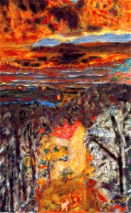 Pierre Bonnard Landscape, Pink House, Sunset 1934