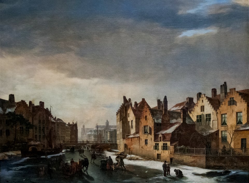 Pierre Francois de Noter - Winter Scene in Ghent