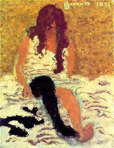 Pierre Bonnard Woman Pulling on her Stockings 1893