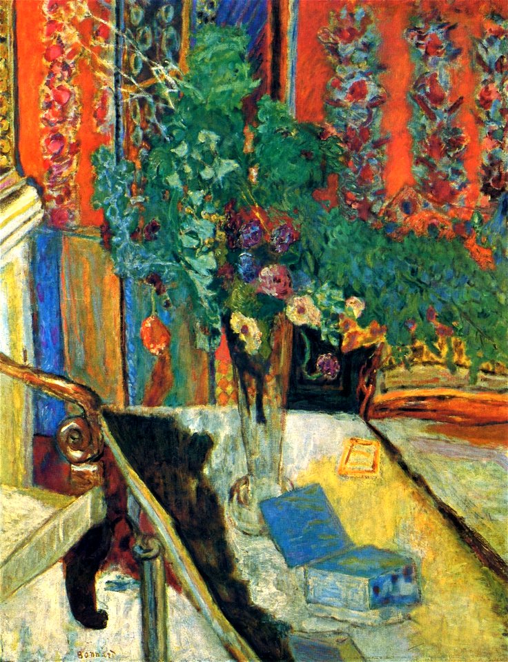 Pierre Bonnard Interior with Flowers